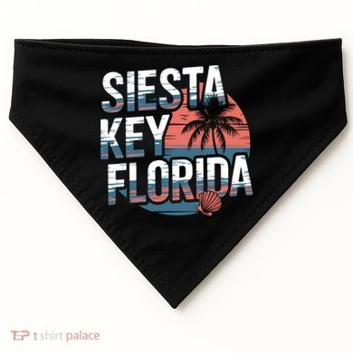 Sarasota County Florida Siesta Key Cute Gift USA-Made Doggie Bandana