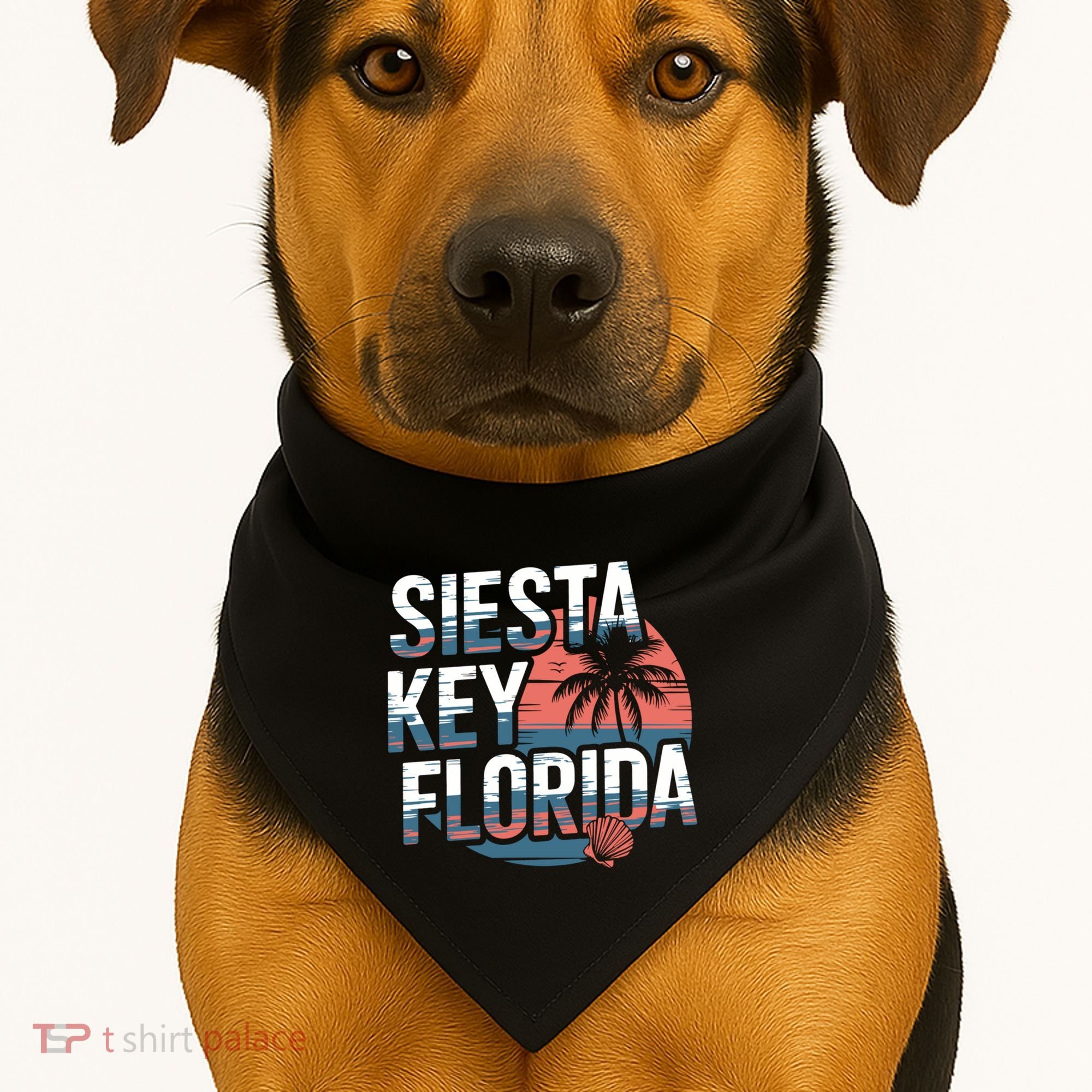 Sarasota County Florida Siesta Key Cute Gift USA-Made Doggie Bandana