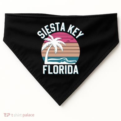 Sarasota County Florida Siesta Key Cute Gift USA-Made Doggie Bandana