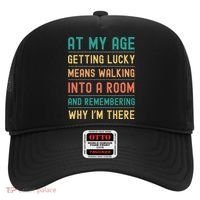 Senior Citizens Funny Saying At My Age Getting Lucky Jokes  Hat thumb 0