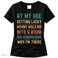 Senior Citizens Funny Saying At My Age Getting Lucky Jokes  Women's T-Shirt thumb 0
