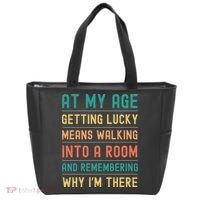 Senior Citizens Funny Saying At My Age Getting Lucky Jokes  Tote Bag thumb 0
