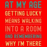 Senior Citizens Funny Saying At My Age Getting Lucky Jokes  Santa Hat thumb 1