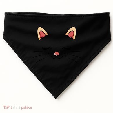 Sleeping Cat Face USA-Made Doggie Bandana