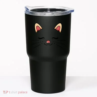 Sleeping Cat Face Tumbler