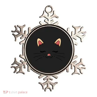 Sleeping Cat Face Ornament