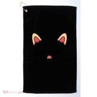 Sleeping Cat Face Golf Towel thumb 0