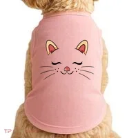 Sleeping Cat Face Doggie Tank thumb 0