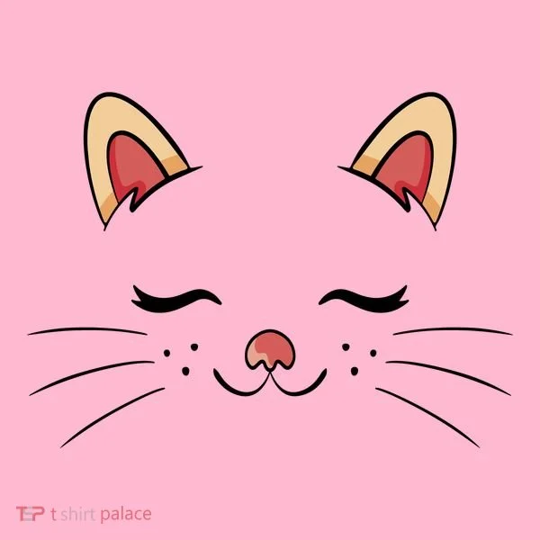 Sleeping Cat Face Doggie Tank
