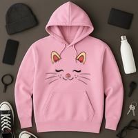 Sleeping Cat Face Hoodie thumb 3