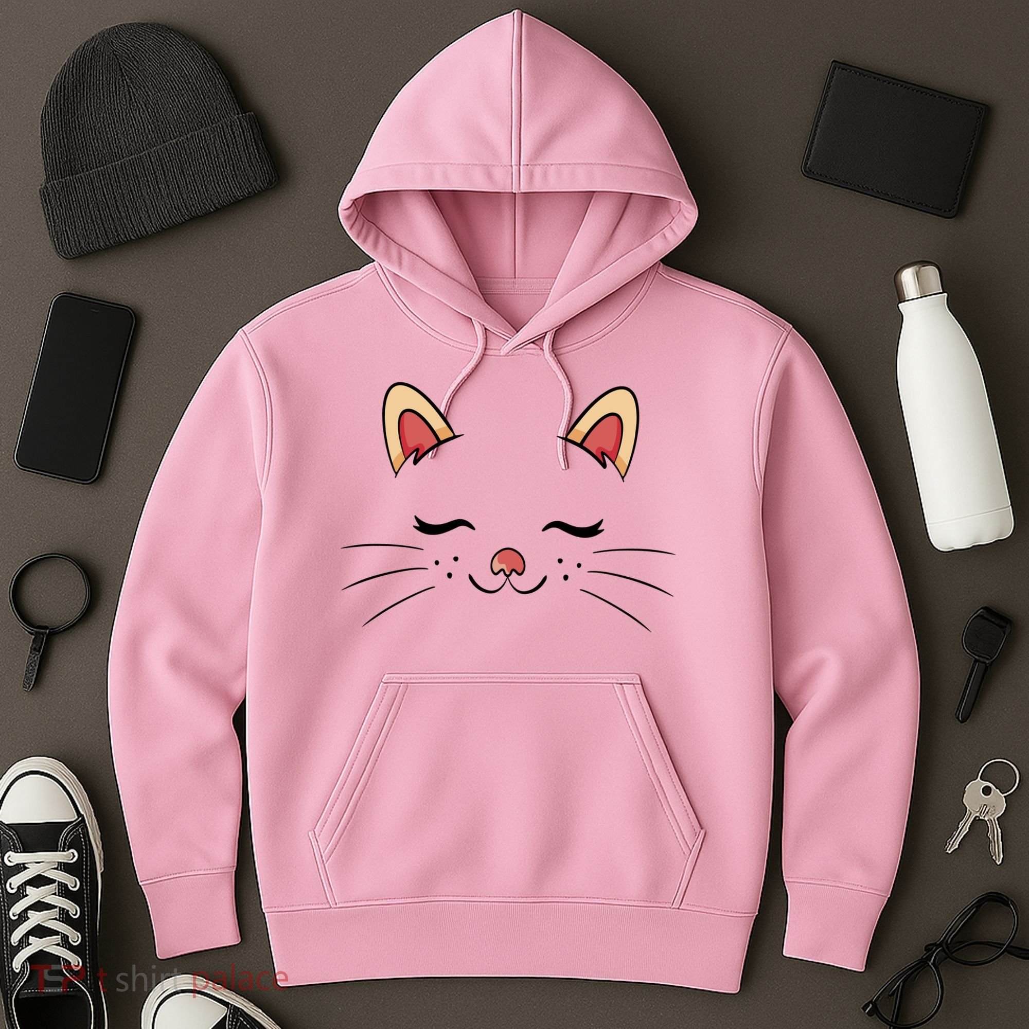 Sleeping Cat Face Hoodie