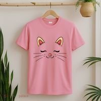 Sleeping Cat Face T-Shirt thumb 2