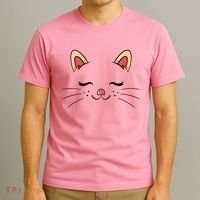 Sleeping Cat Face T-Shirt thumb 3