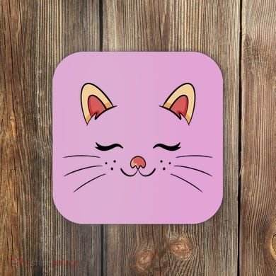 Sleeping Cat Face Coaster