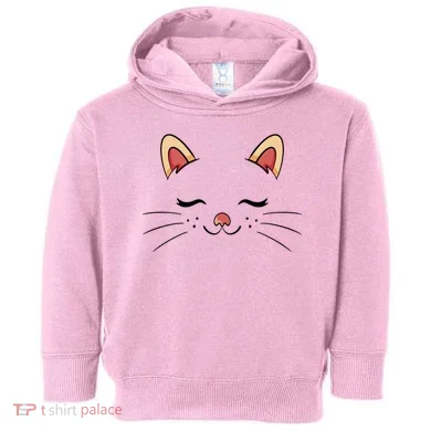 Sleeping Cat Face Toddler Hoodie