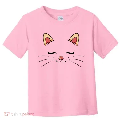 Sleeping Cat Face Toddler T-Shirt