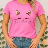 Sleeping Cat Face Women's T-Shirt thumb 2