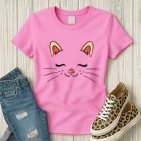 Sleeping Cat Face Women's T-Shirt thumb 3