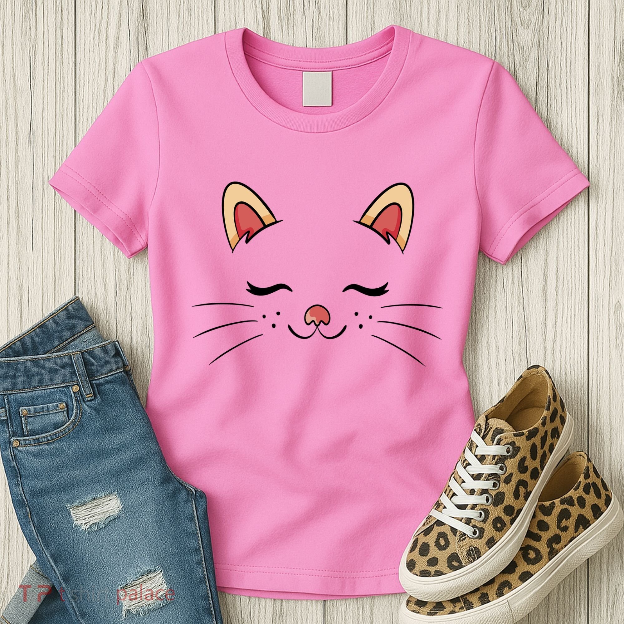 Sleeping Cat Face Women's T-Shirt