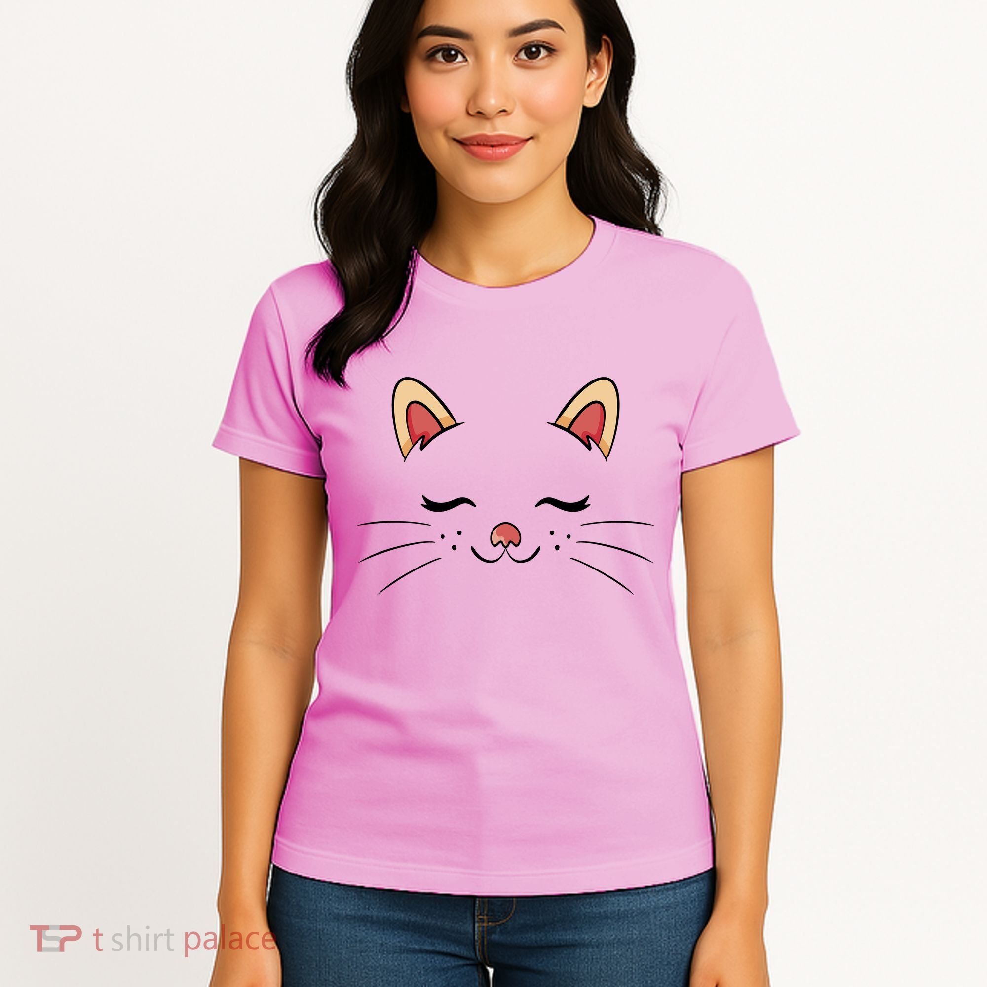 Sleeping Cat Face Women's T-Shirt