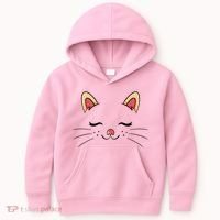 Sleeping Cat Face Kids Hoodie thumb 0