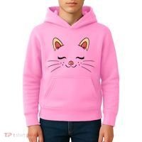 Sleeping Cat Face Kids Hoodie thumb 4