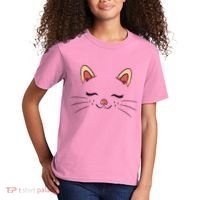 Sleeping Cat Face Kids T-Shirt thumb 2