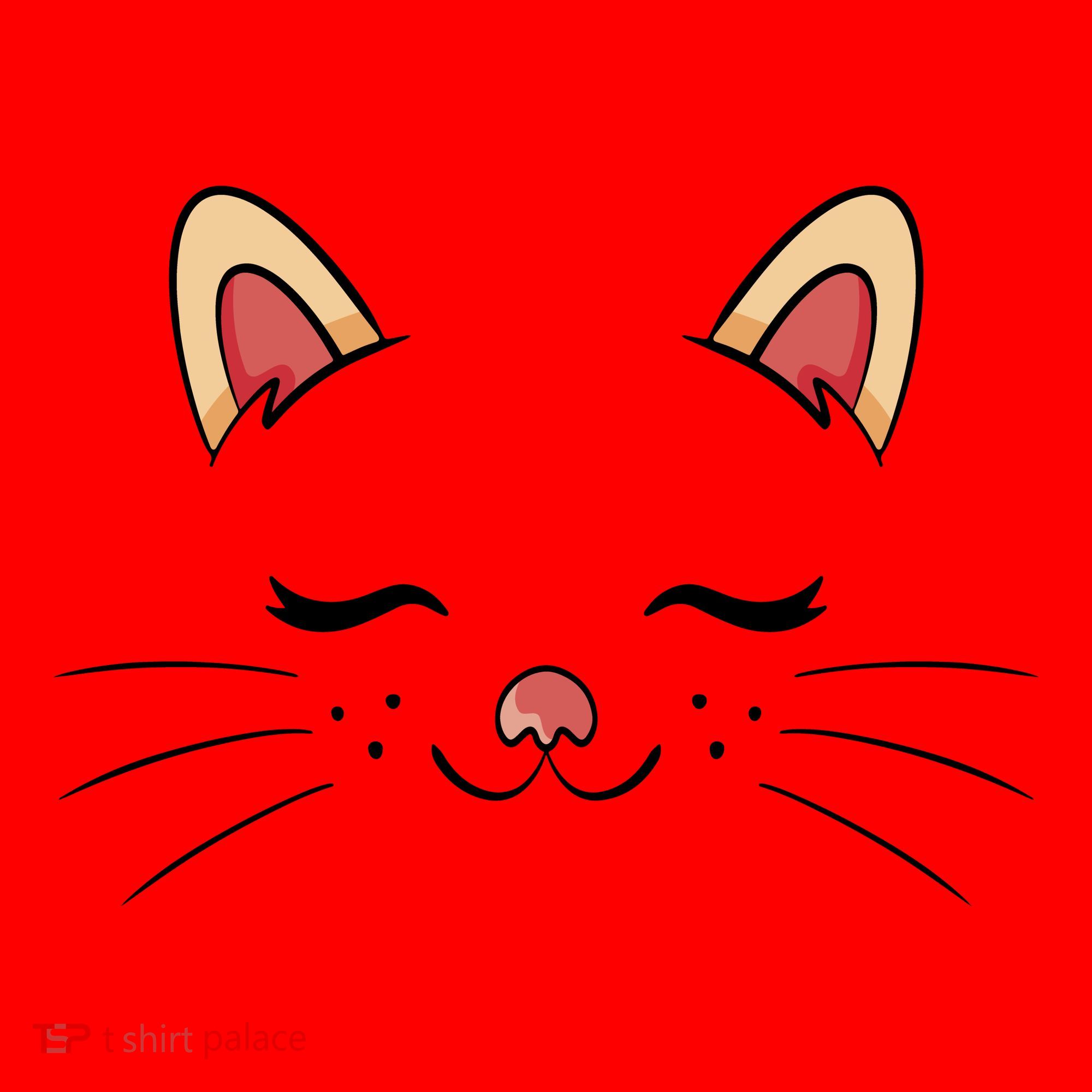 Sleeping Cat Face Santa Hat