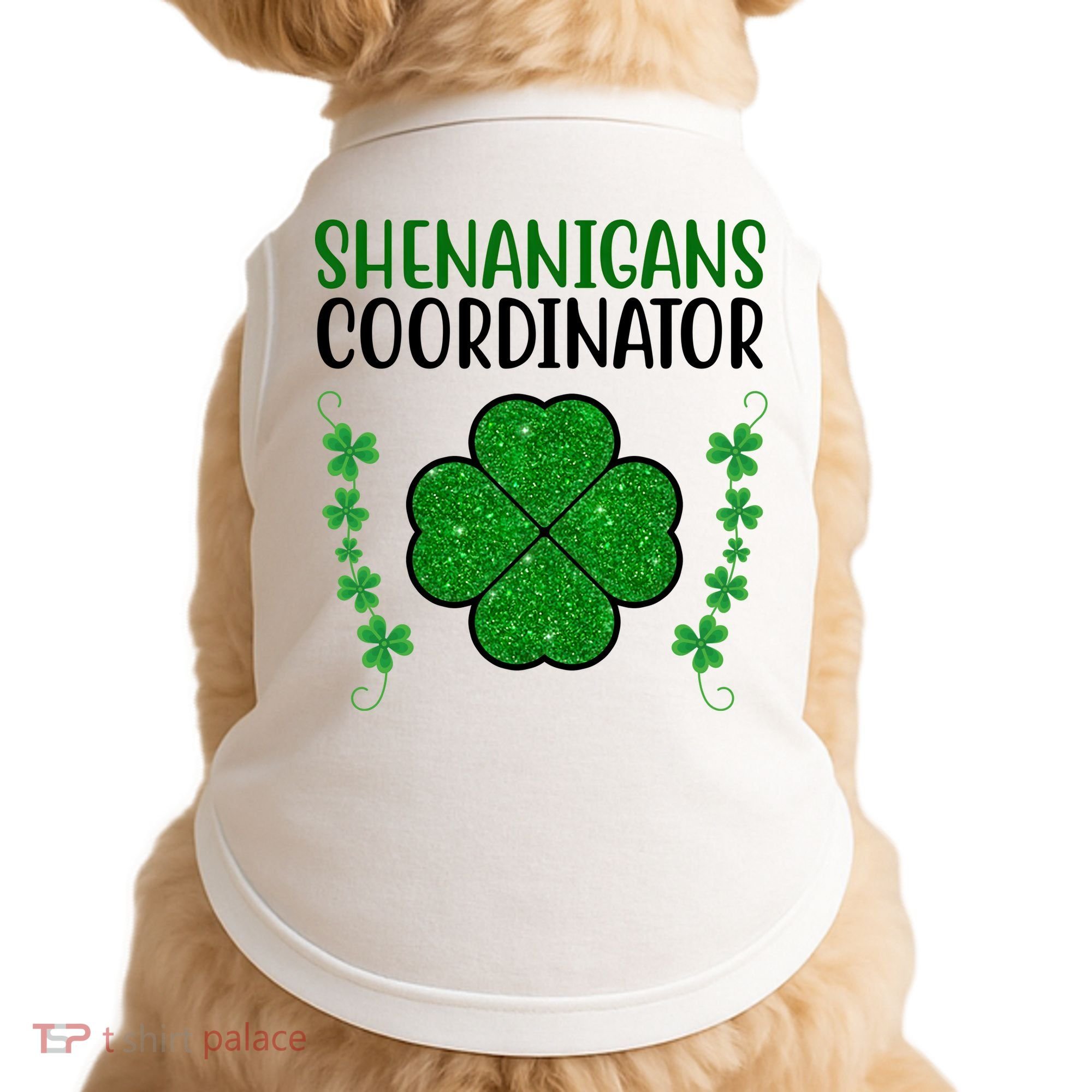 Shenanigans Coordinator Festive St Patrick's Day Doggie Tank