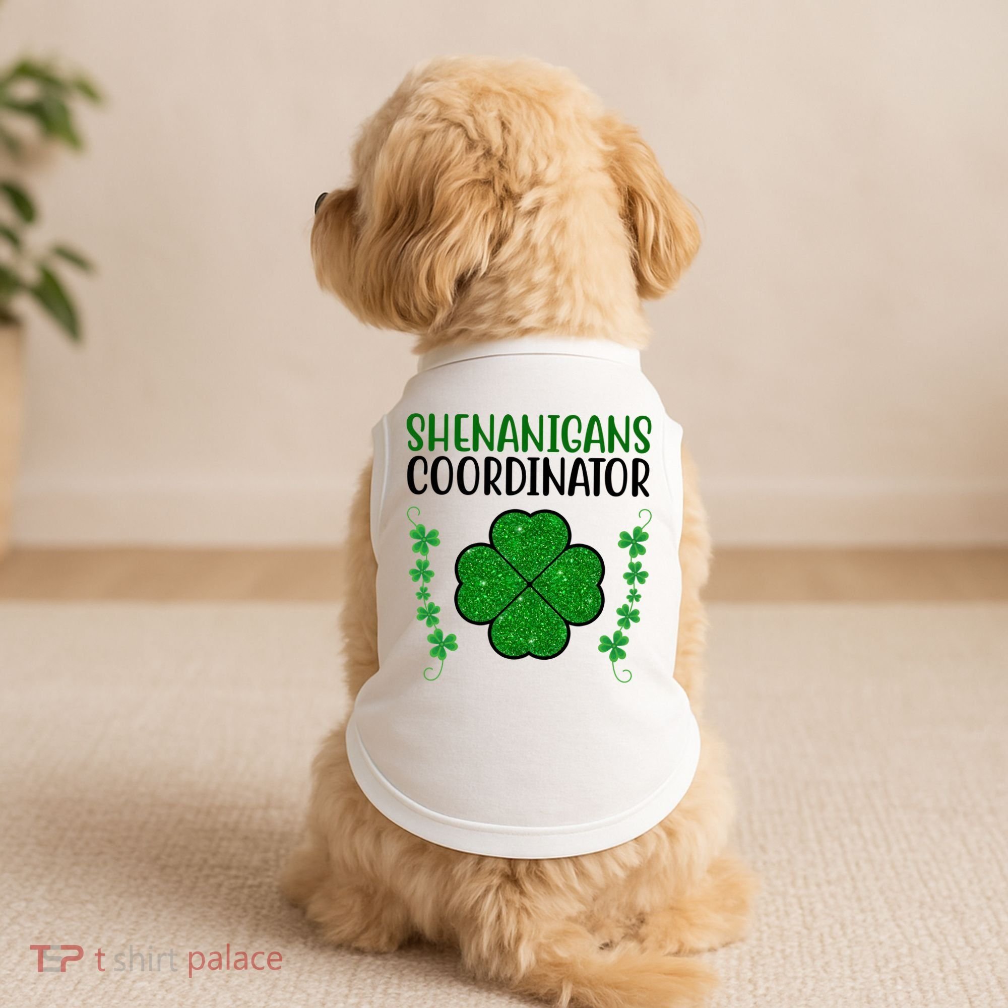 Shenanigans Coordinator Festive St Patrick's Day Doggie Tank
