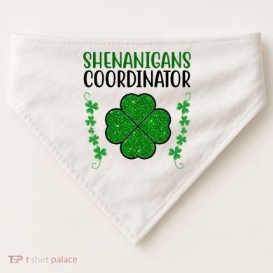 Shenanigans Coordinator Festive St Patrick's Day USA-Made Doggie Bandana