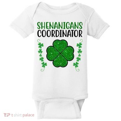 Shenanigans Coordinator Festive St Patrick's Day Baby Bodysuit