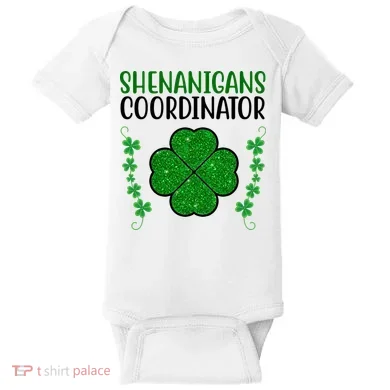 Shenanigans Coordinator Festive St Patrick's Day Baby Bodysuit