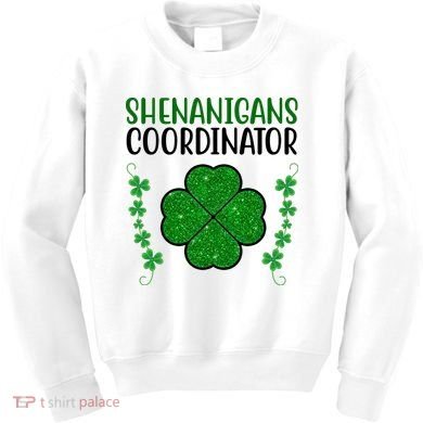 Shenanigans Coordinator Festive St Patrick's Day Kids Sweatshirt
