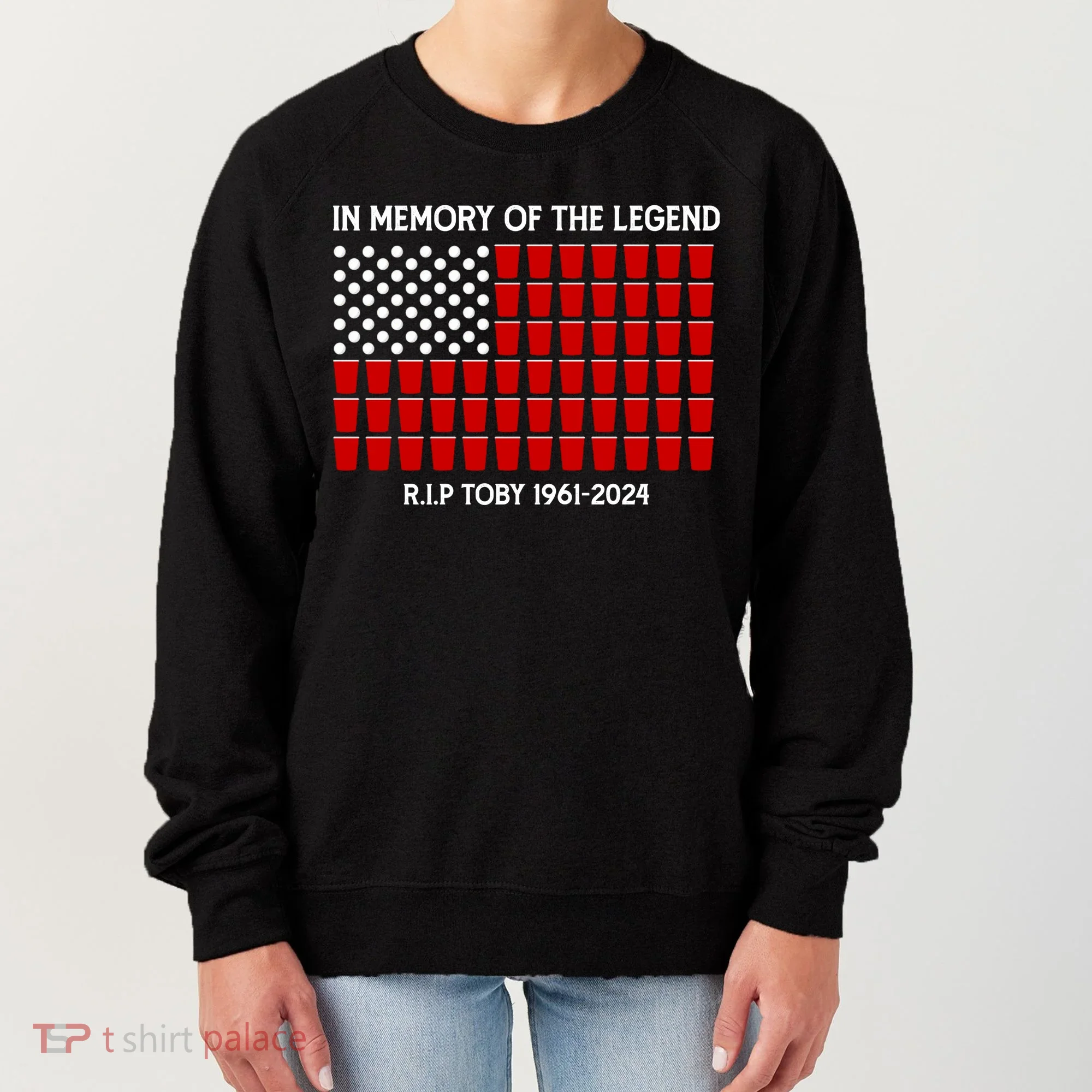 Solo Cup Flag Rip The Legend Toby Women's Sweatshirt