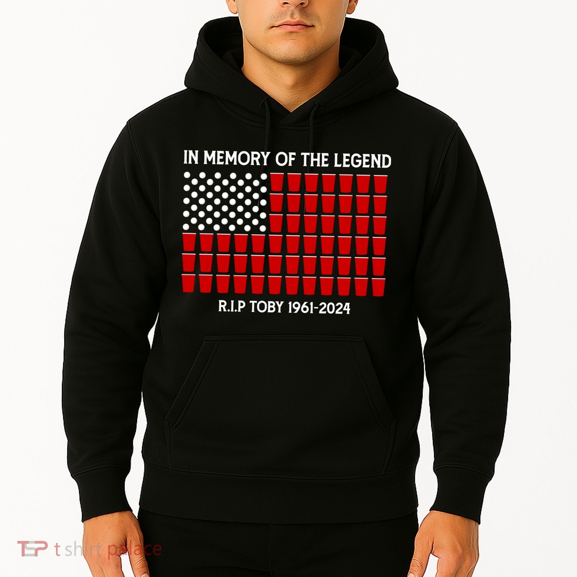 Solo Cup Flag Rip The Legend Toby Hoodie