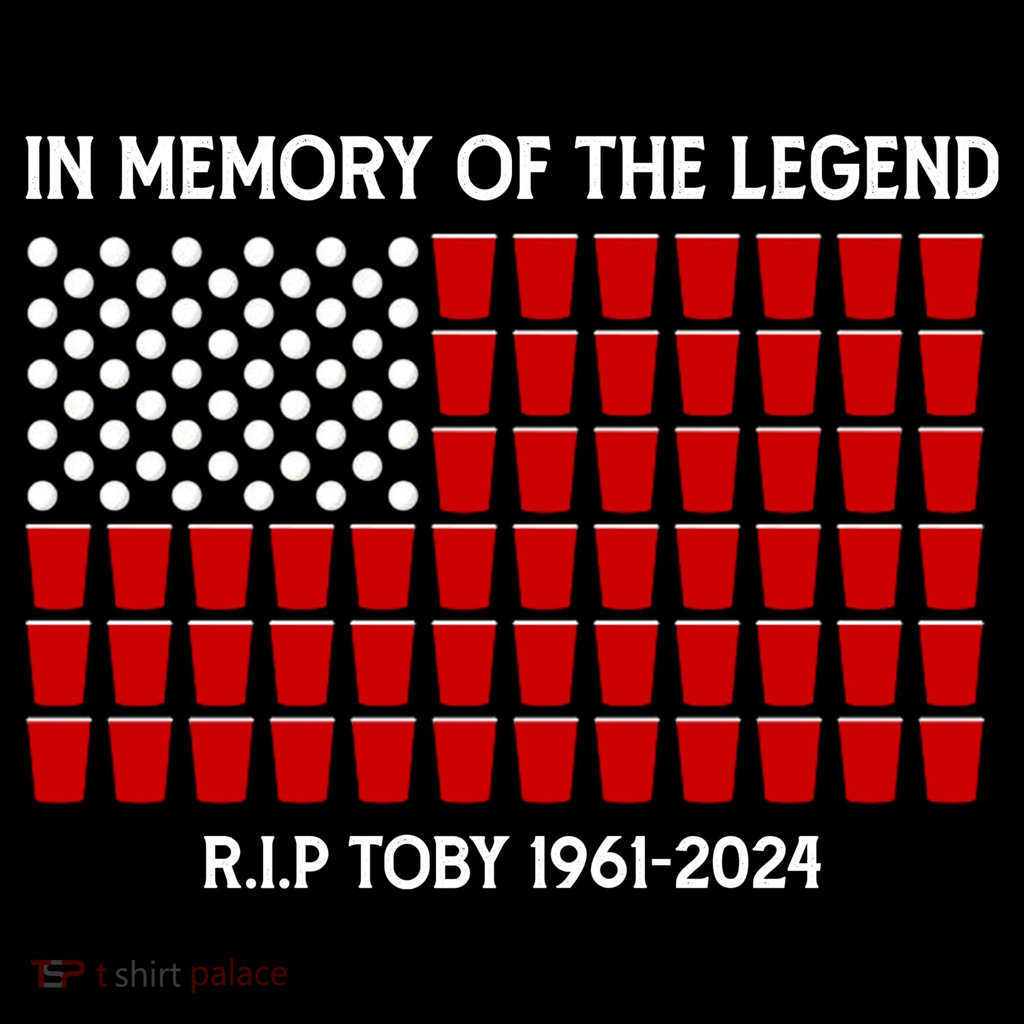 Solo Cup Flag Rip The Legend Toby Apron