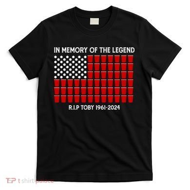 Solo Cup Flag Rip The Legend Toby T-Shirt