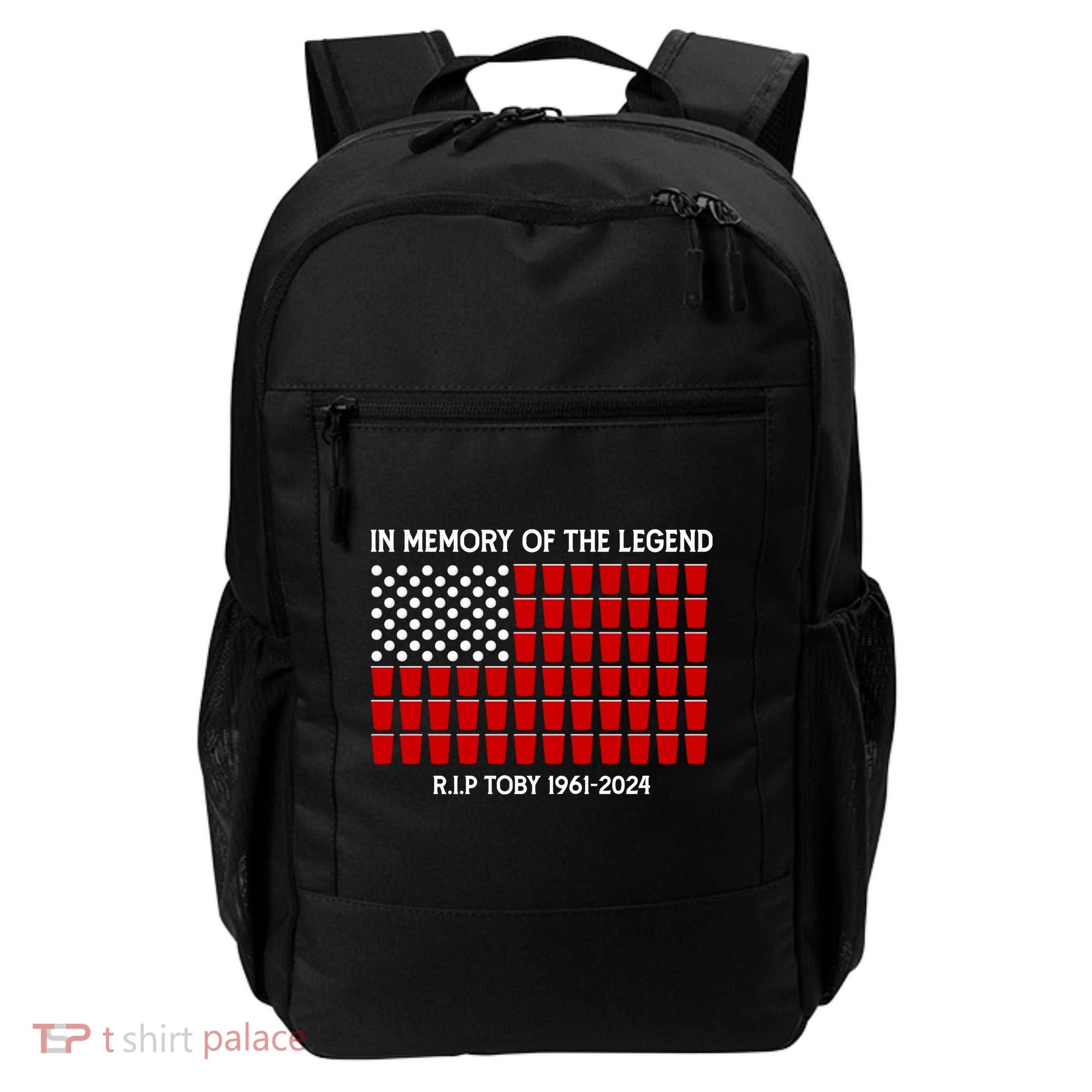 Solo Cup Flag Rip The Legend Toby Backpack