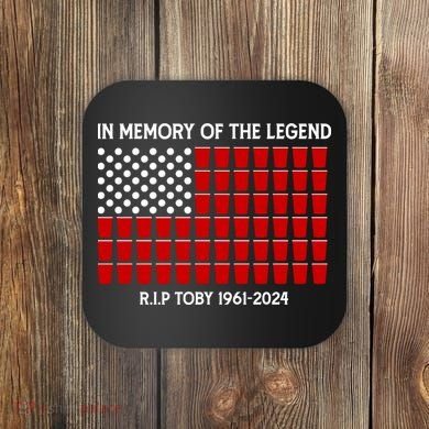Solo Cup Flag Rip The Legend Toby Coaster