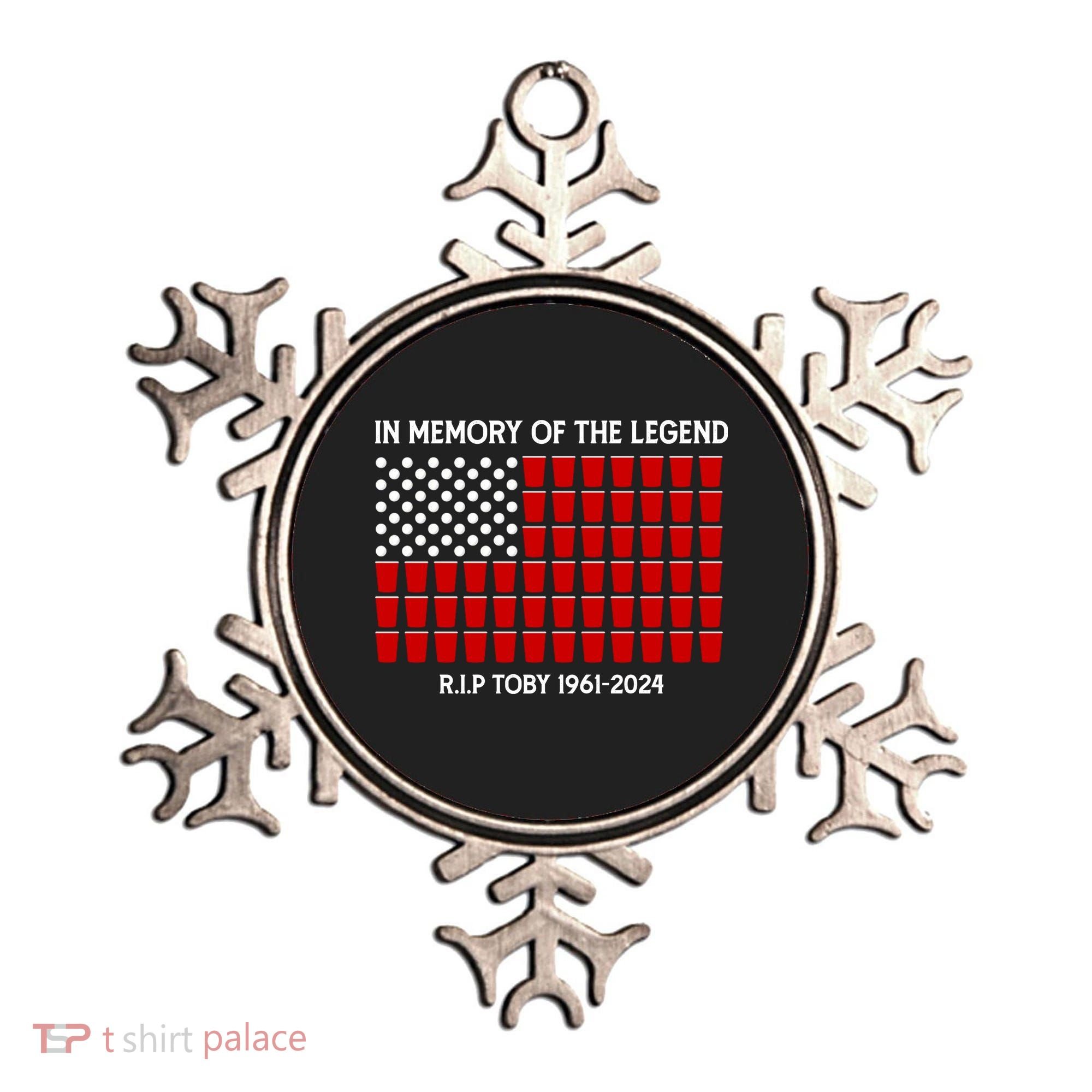 Solo Cup Flag Rip The Legend Toby Ornament