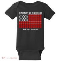 Solo Cup Flag Rip The Legend Toby Baby Bodysuit thumb 0