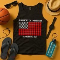 Solo Cup Flag Rip The Legend Toby Tank Top thumb 4