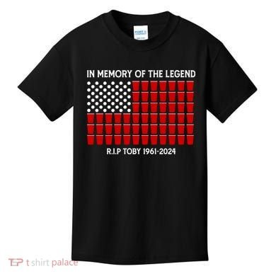 Solo Cup Flag Rip The Legend Toby Kids T-Shirt