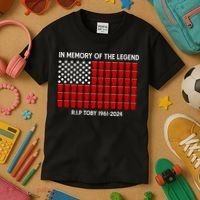 Solo Cup Flag Rip The Legend Toby Kids T-Shirt thumb 3