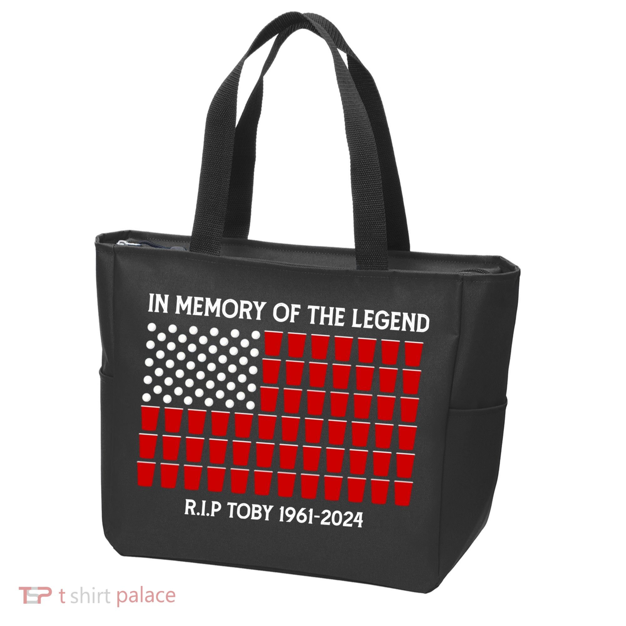 Solo Cup Flag Rip The Legend Toby Tote Bag