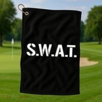 SWAT Costume Funny Halloween Group Outfit Golf Towel thumb 1