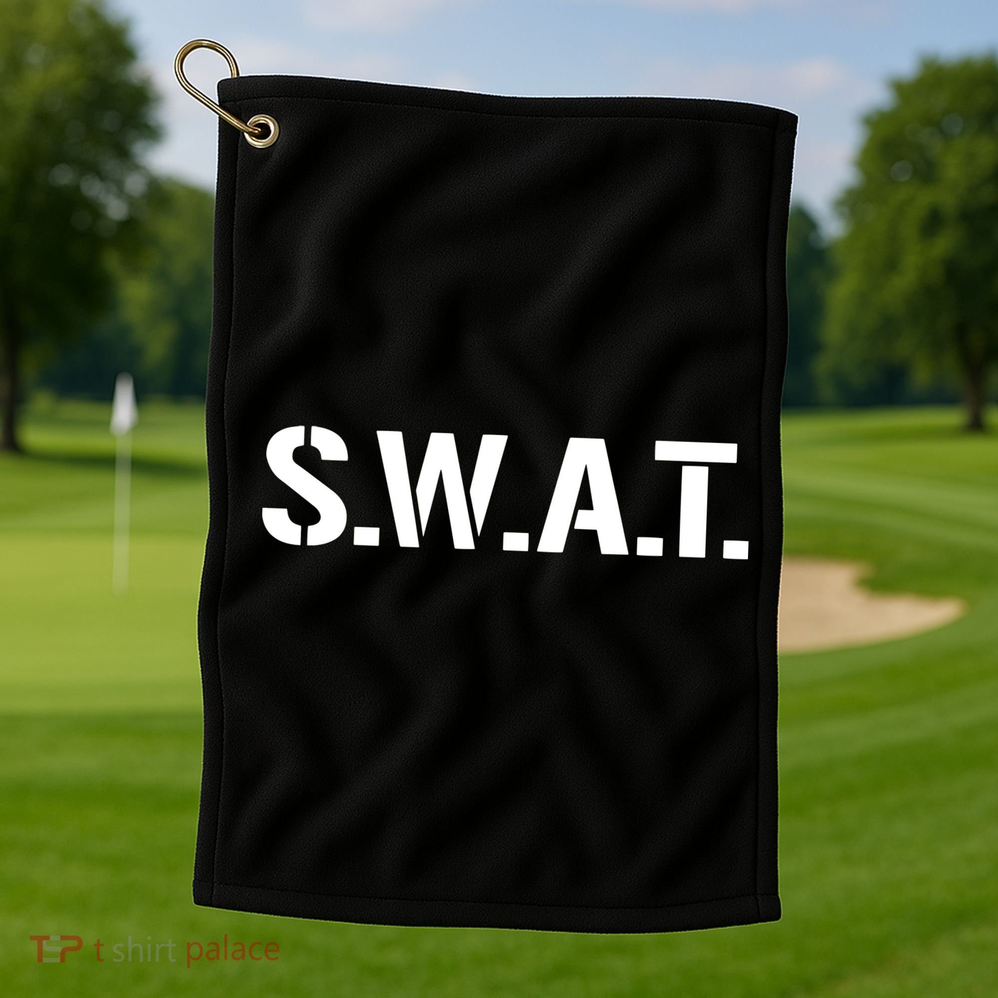 SWAT Costume Funny Halloween Group Outfit Golf Towel