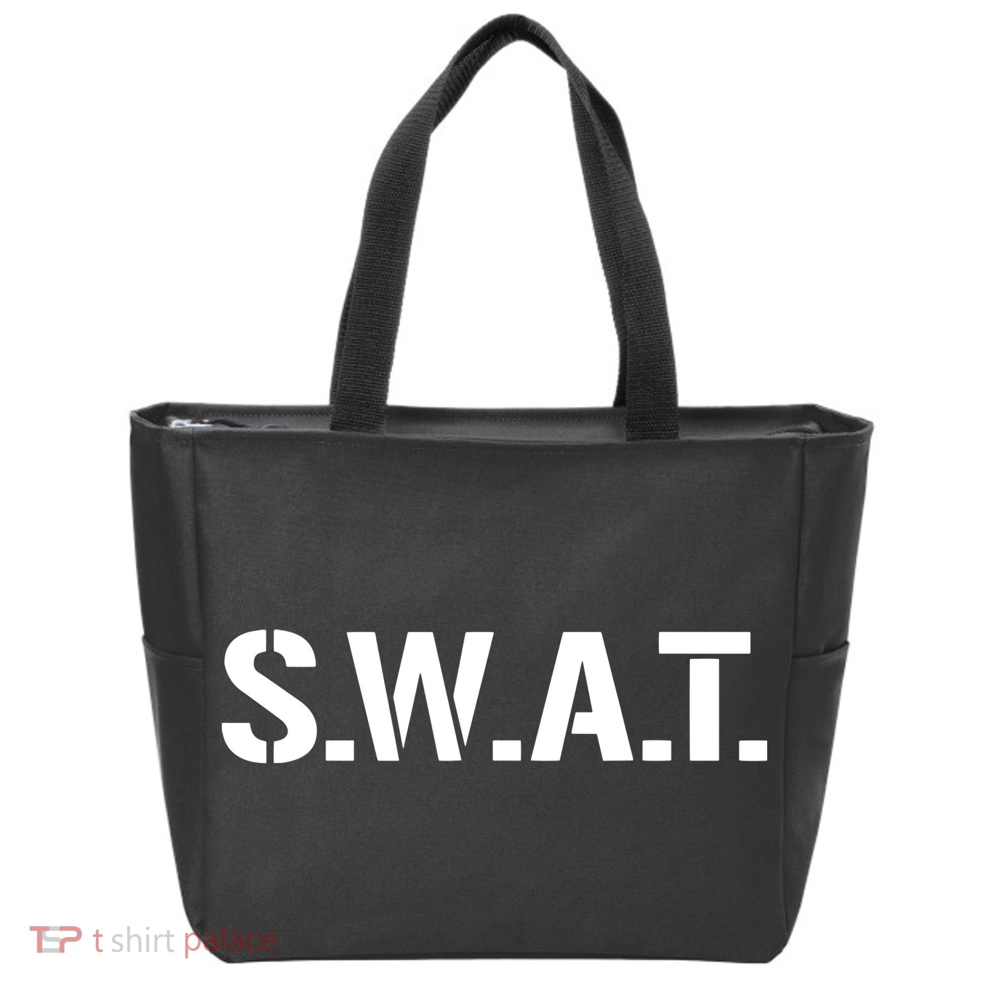 SWAT Costume Funny Halloween Group Outfit Tote Bag