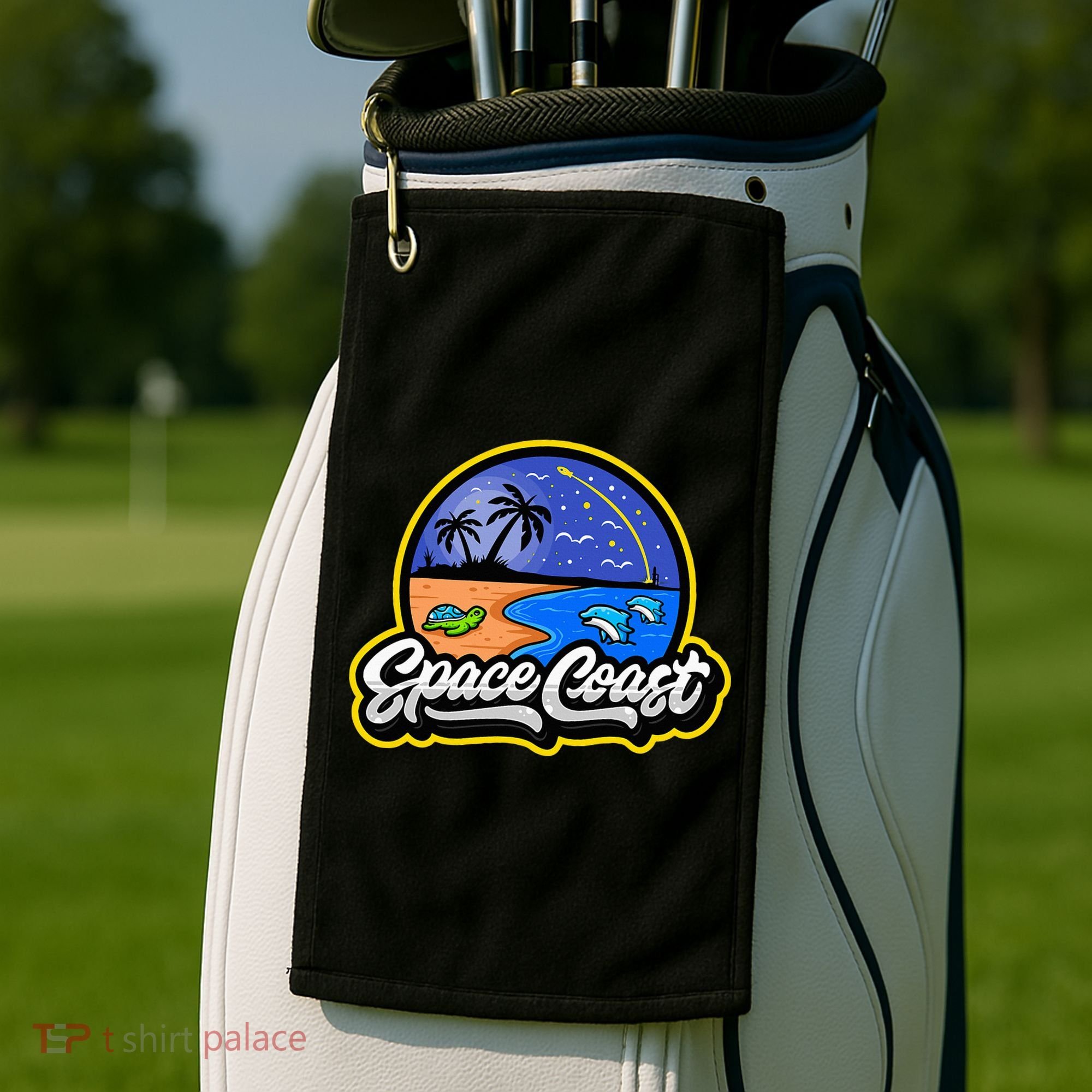Space Coast Florida Space And Rocket Program Golf Towel